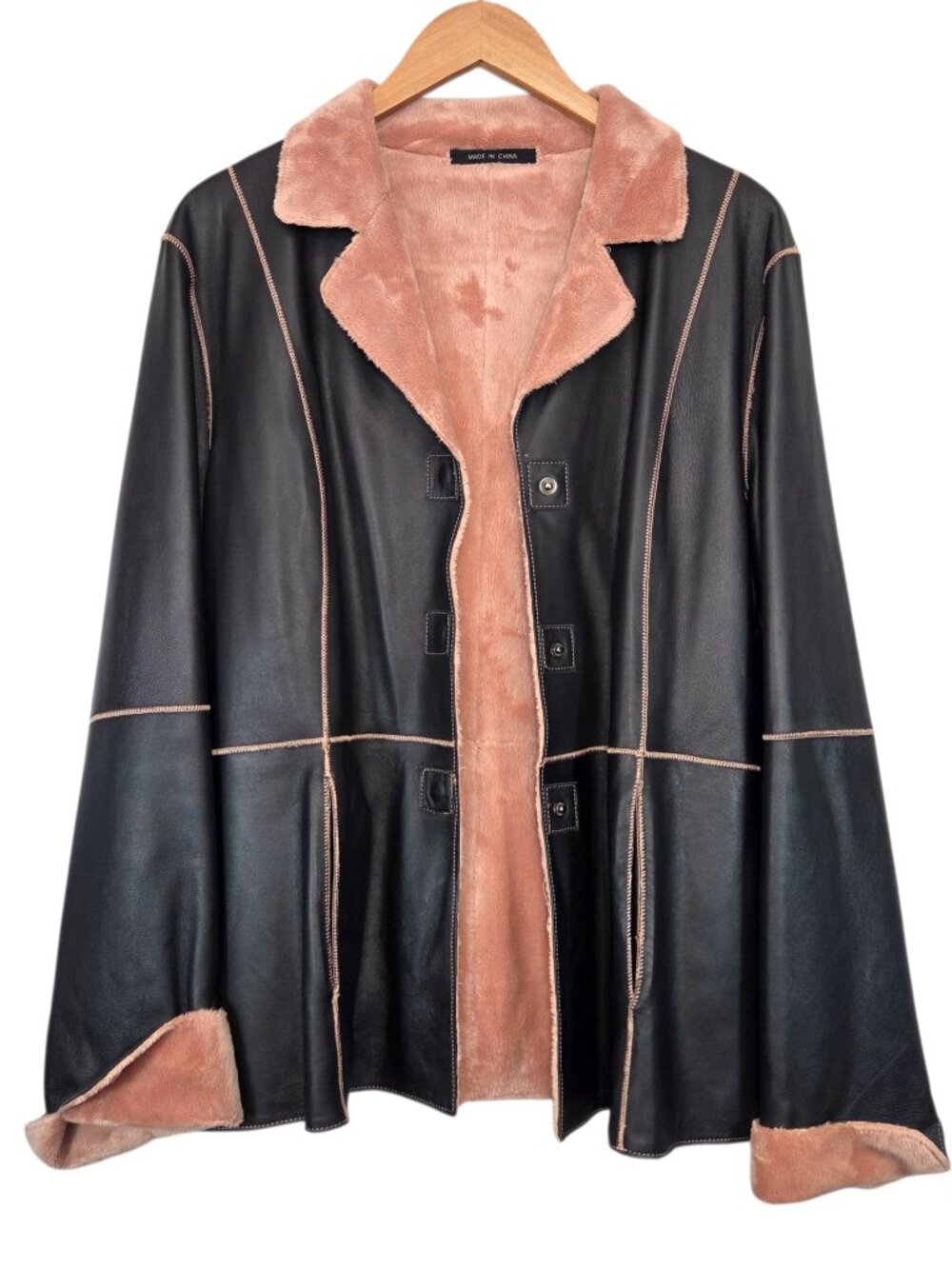 Vintage Y2K Black Leather Jacket
